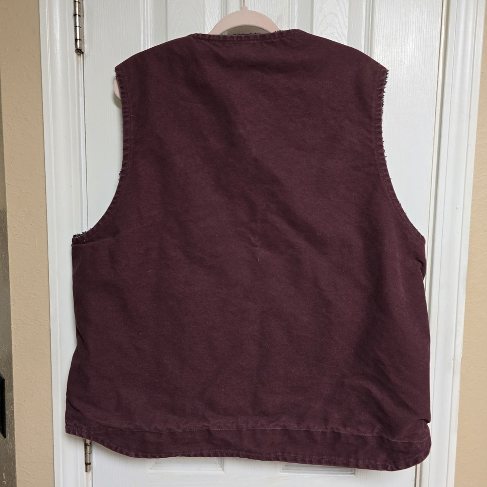Carhartt V26 burgundy red‎ work wear vest XL - Picture 2 of 4